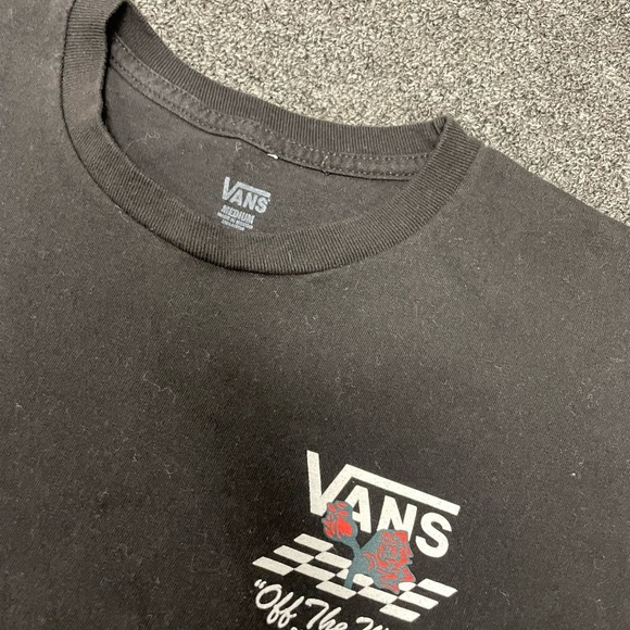 Vans Black and Red Short Sleeve Tee with Graphic Design - Picture 3 of 5